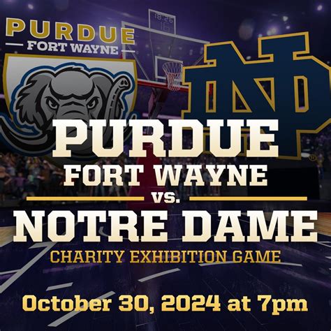 Get your tickets for the Purdue Fort Wayne vs. Notre Dame men's ...