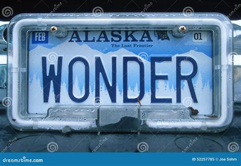 Vanity License Plate - Alaska Editorial Image - Image of thinking ...