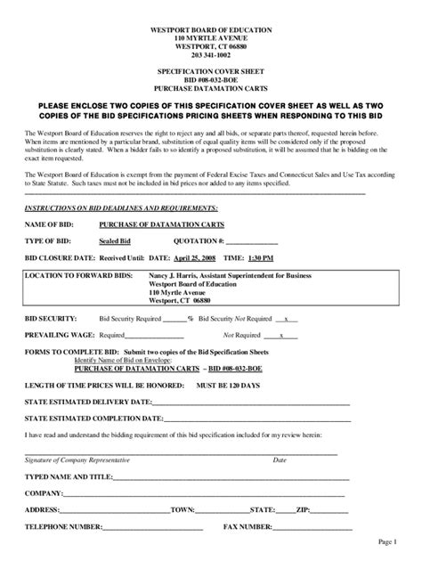 Fillable Online elevator serviceswestport public schools Fax Email ...