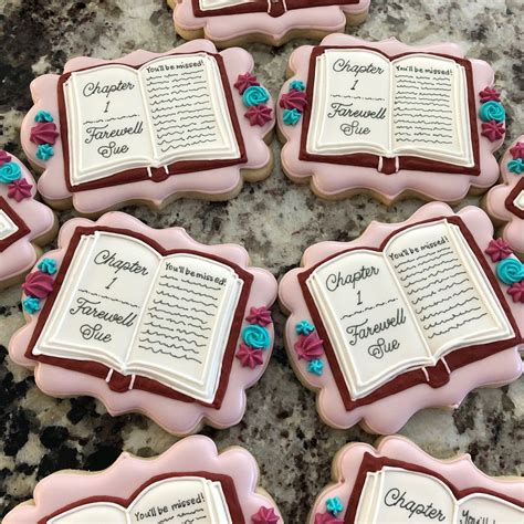 Decorated Sugar Cookies for a Book Club Member Moving Out of State