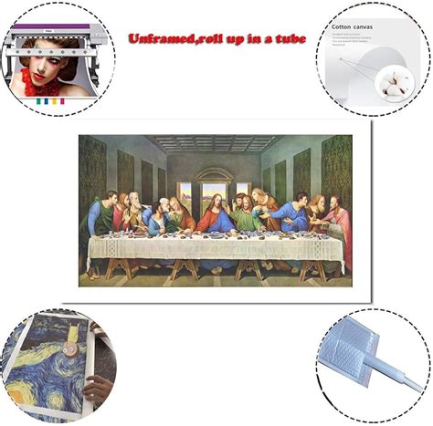 Buy Jesus Christ The Last Supper Canvas Art Poster and Wall Art Picture ...