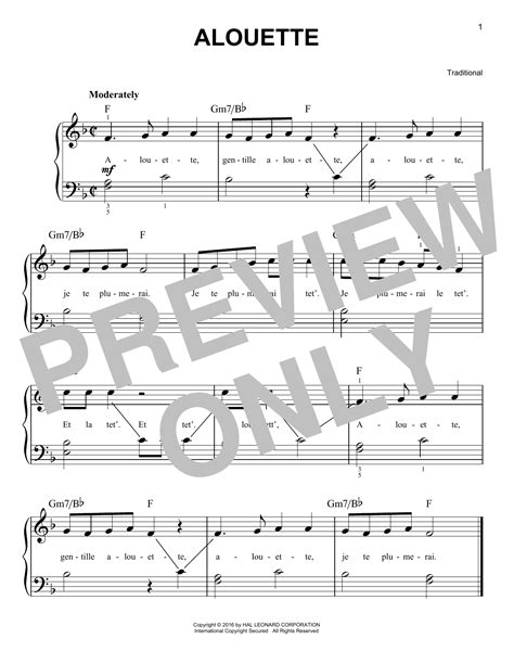 Alouette Chords Piano at Greg Howell blog