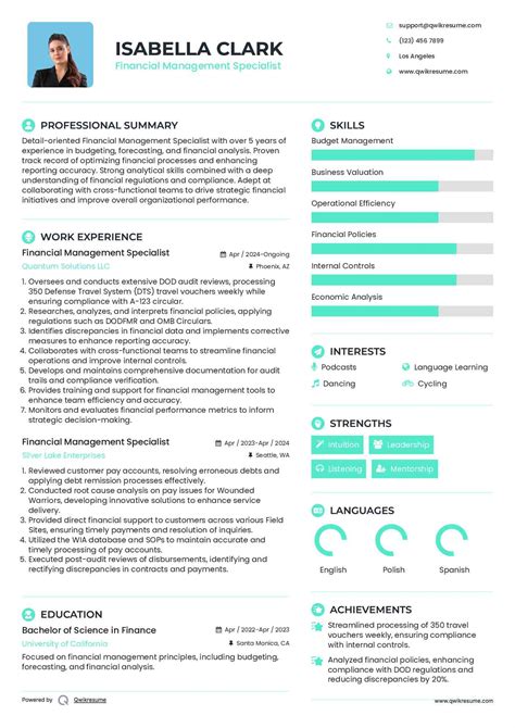 10+ Financial Management Specialist Resume Samples & Templates for 2025