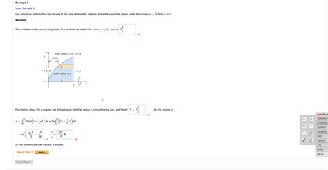 Image result for Volume by Cylindrical Shells Example