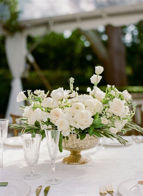 Elegant White Wedding Centerpiece