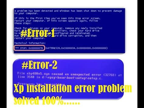 Windows XP Installation Error Blue Screen 的图像结果