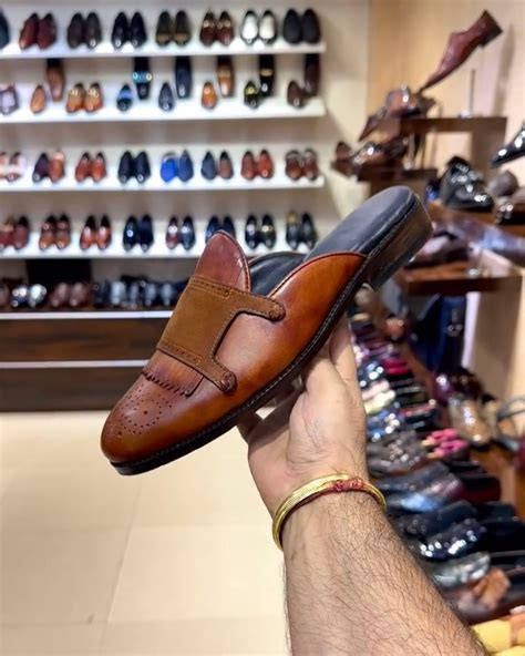Tan Hand-painted Spectator Mules – Warewood Shoemakers