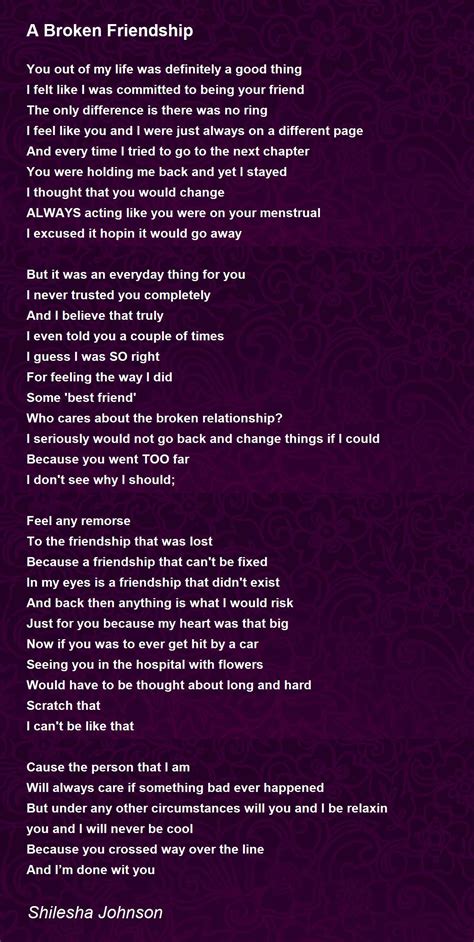Broken Friendship Poems That Make You Cry