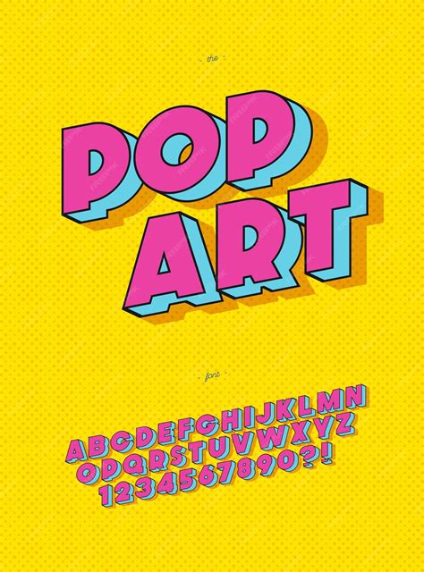 Premium Vector | Vector pop art font 3d bold style modern typography ...