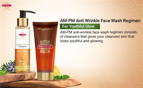 Buy Inveda AM-PM Anti-Wrinkle Face Wash Regimen, Reduce Fine Lines ...