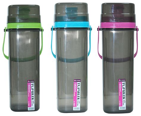 Elianware Plastic BPA Free Tumbler Water Bottles With Strap Handle, 1.8 ...