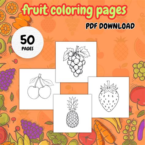 Fruits Coloring Pages Printable 的图像结果