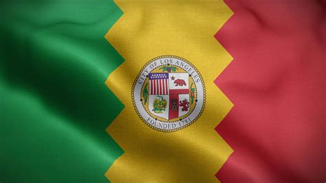 Los Angeles California USA Flag Loop Background 4K 23192855 Stock Video ...