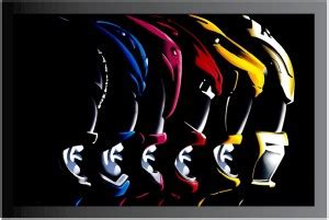 Power Rangers Frame Poster For Room Synthetic Wood Gloss Lamination F17 ...