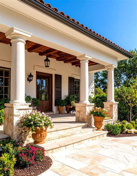 24 Spanish Style Front Porch Ideas for Cozy Entry Ways - Too Much Time