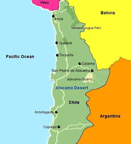 Map Of Atacama Desert Chile