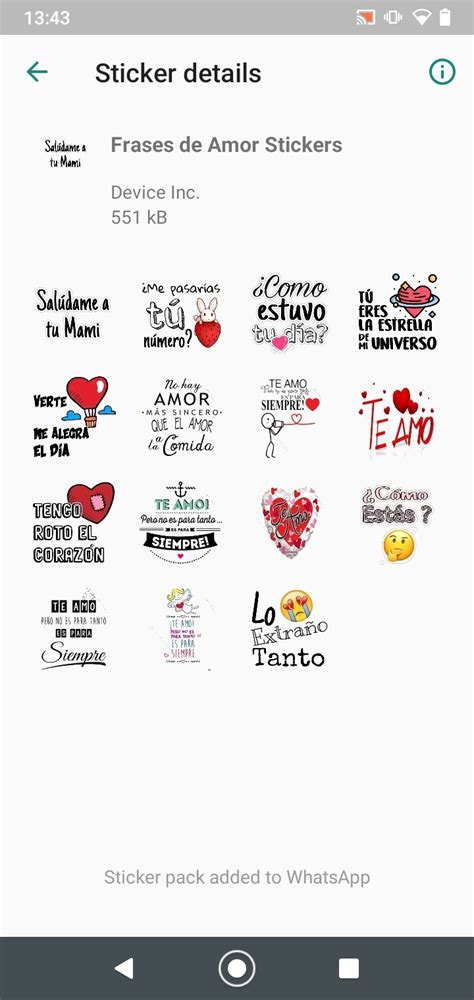 Descargar Stickers Románticos y Frases de Amor 1.1 APK Gratis para Android