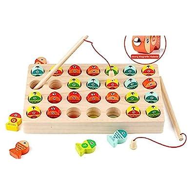 Buy Garlictoys Wooden Magnetic Fishing Game?Fine Motor Skill Toy ABC ...