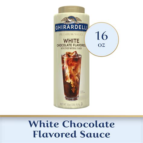 GHIRARDELLI Premium White Chocolate Flavored Sauce, 16 oz Bottle for ...