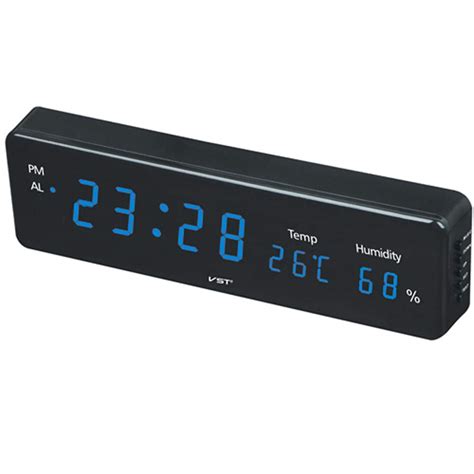 Yiwa Alarm Clocks Electronic LED Digital Wall Clock with Temperature ...
