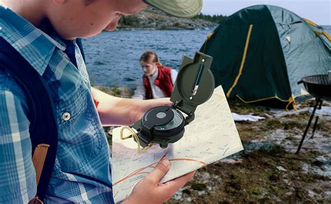 Buy TOURTIER Military Lensatic Sighting Shakeproof Compass for Hiking ...