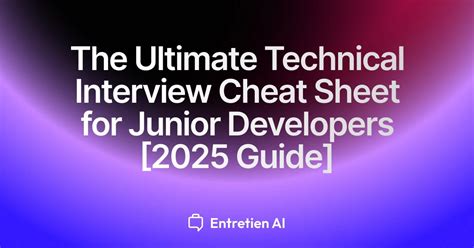 Image result for Developer Interview Cheat Sheet