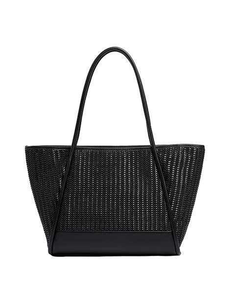 Buy Faux Leather Woven Structured Tote Bag at Marks & Spencer