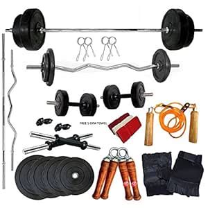 Body Maxx Total Gym Kit Combo 20Kg Home Gym,Set : Amazon.in: Sports ...