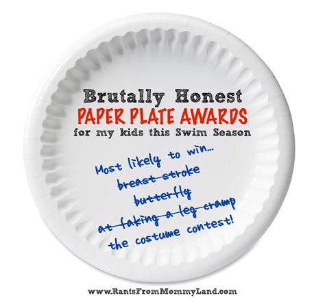 RANTS FROM MOMMYLAND: Brutally Honest Paper Plate Awards for this Swim ...