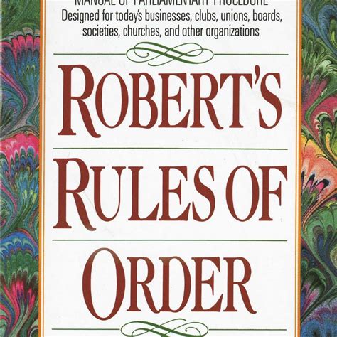 Robert's Rules of Order: A Simplified, Updated Version of the Classic ...