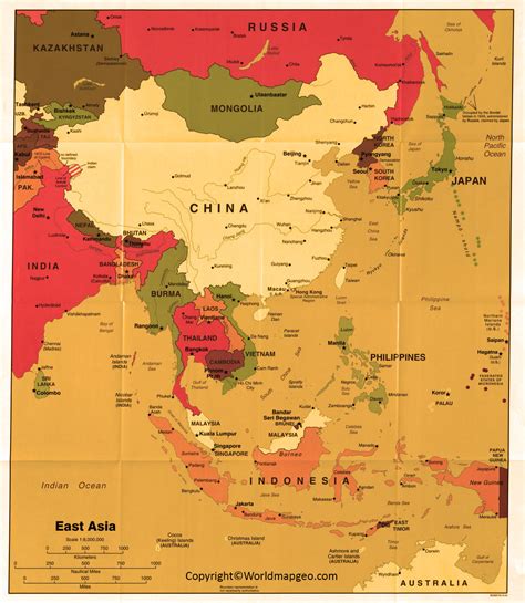 Asia Political Map 的图像结果