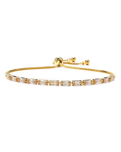 Rectangular Tennis Slider Bracelet – moon soul