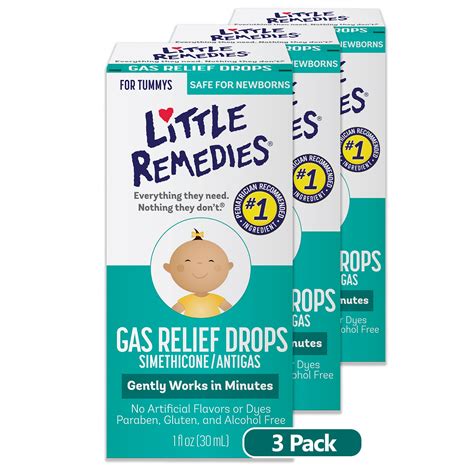 Amazon.com: Little Remedies Baby Gas Drops, 1 Fl Oz (Pack of 3) : Health & Household