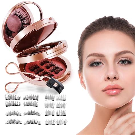Amazon.com: Magnetic Eyelashes, Reusable Magnetic Lashes Upgraded Dual ...