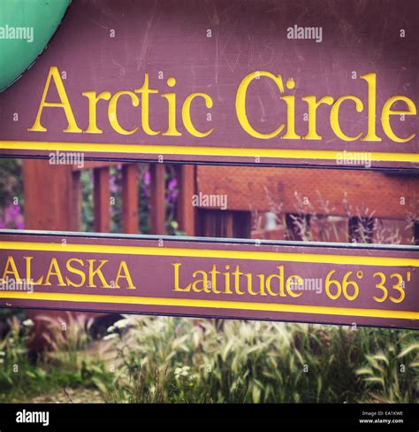 Arctic circle sign alaska hi-res stock photography and images - Alamy