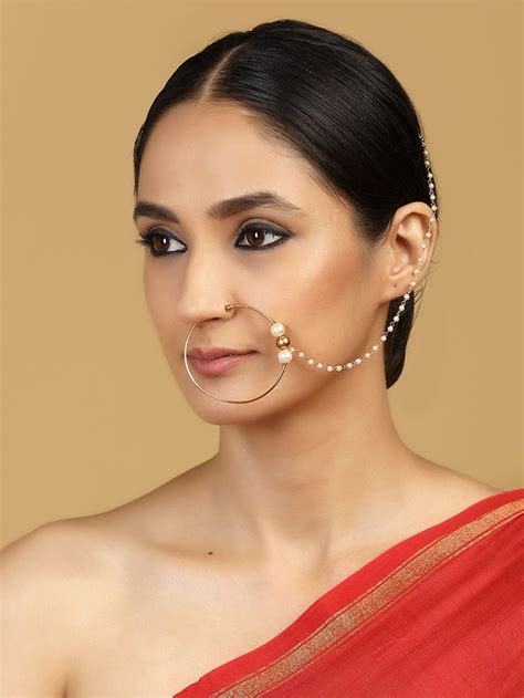 Gold Plated Handcrafted Metal Kundan Stud Earrings