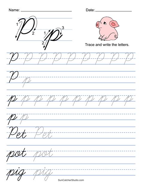 Printable Cursive Handwriting Worksheets (Practice Letters) – Free ...