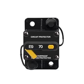 70Amp Circuit Breaker with Manual Reset Waterproof Inline Fuse Inverter ...