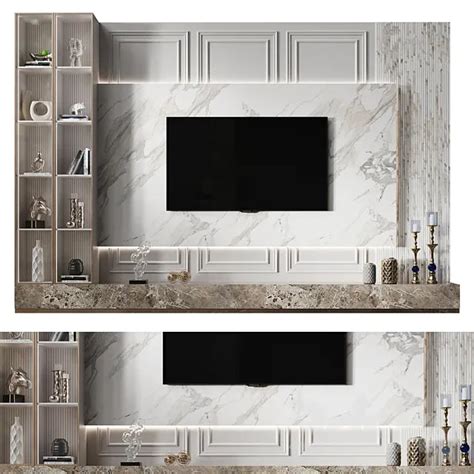 TV Wall 62 3ds Max – 3DSky Model Free