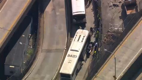 Port Authority bus crash: 30 hurt after 2 buses crash on ramp in ...