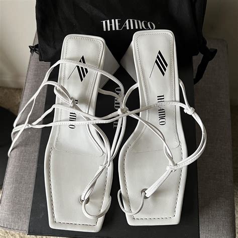 The Attico Women's White Sandals | Depop