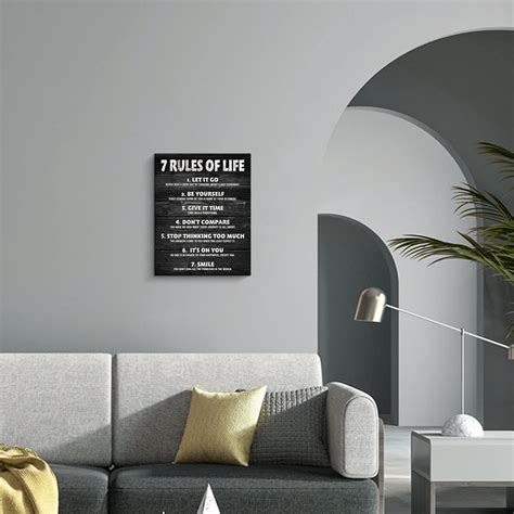 Pigort Motivational Quotes Wall Decor: 7 Rules of Life India | Ubuy
