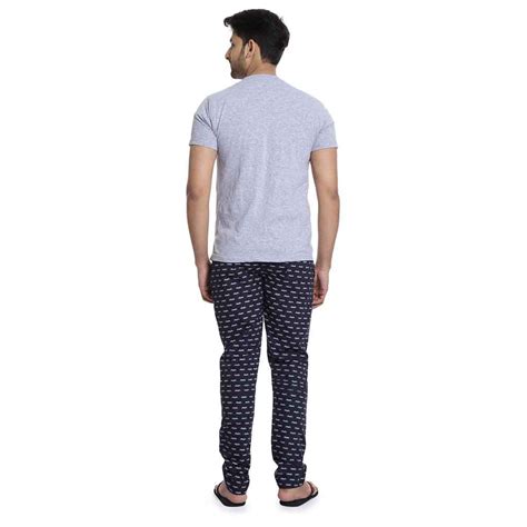 Cotton rich black moustache Print Pyjamas Only