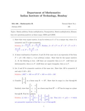 Tut Sheets-MA106 - This is the tutorial notes and question papers ...