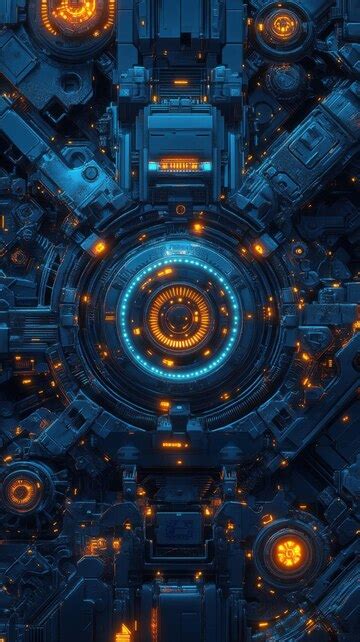 A mechanical time dial art wallpaper featuring intricate patterns ...
