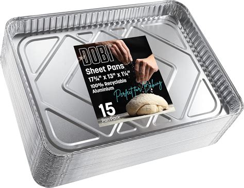 Amazon.com: Aluminum Cookie Sheets (15 Pack) - Disposable Aluminum Foil ...