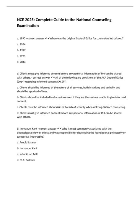 NCE 2025: Complete Guide to the National Counseling Examination - NCE ...