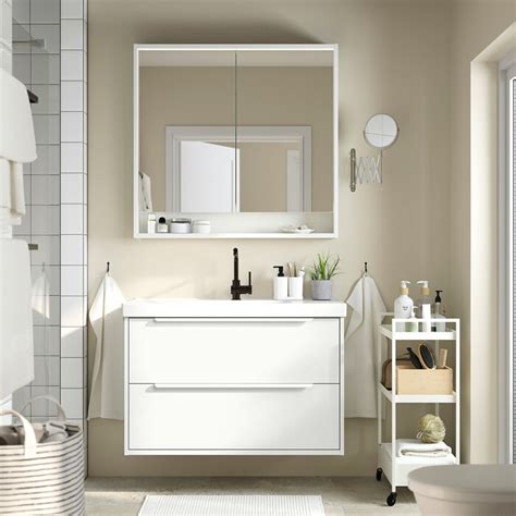 HAVBÄCK wash-stand with drawers, white, 100x48x63 cm (393/8x183/4x243/4 ...