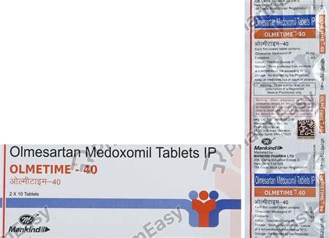 Olmetime 40 MG Tablet (10): Uses, Side Effects, Price & Dosage | PharmEasy