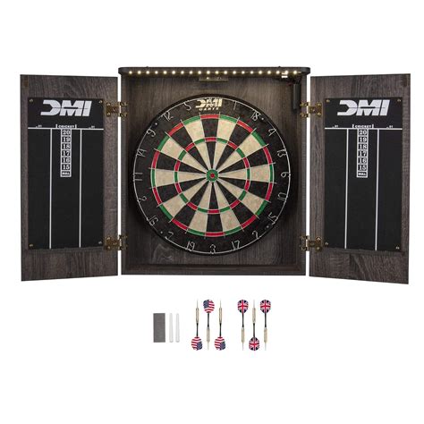 DMI Sports Bristle Dartboard Cabinet Sets - Includes LED Lighting or ...